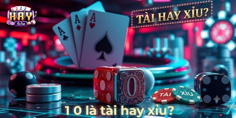 Kết quả ba viên xúc xắc tạo thành tổng điểm 10 thuộc cửa Xỉu tại HAYWIN